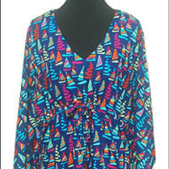 NWT Escapada Solid Aegean Blue s/s Ava Top in L/XL - Picture 2 of 7